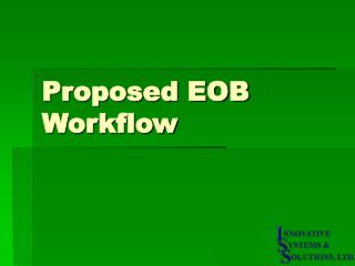 Proposed EOB Workflow