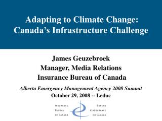 Adapting to Climate Change: Canada’s Infrastructure Challenge