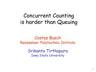 Concurrent Counting is harder than Queuing