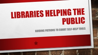 Libraries helping the public