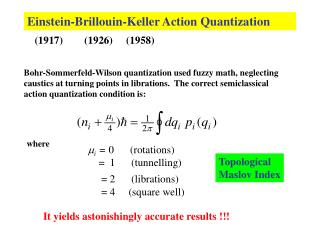 Einstein-Brillouin-Keller Action Quantization