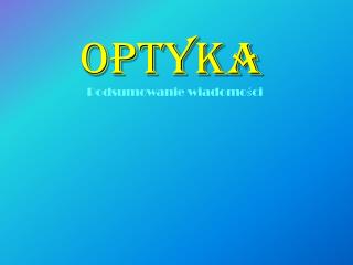 OPTYKA