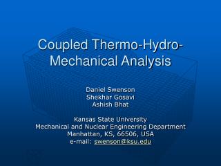 Coupled Thermo-Hydro-Mechanical Analysis