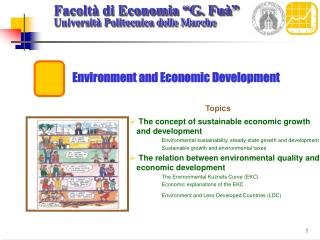 Environment and Economic Development