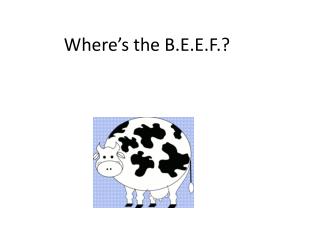Where’s the B.E.E.F.?