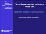 Texas Department of Insurance Fraud Unit