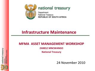 MFMA ASSET MANAGEMENT WORKSHOP ZANELE MNCWANGO National Treasury