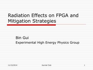 Radiation Effects on FPGA and Mitigation Strategies