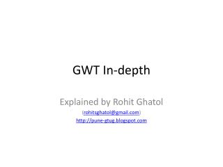 GWT In-depth