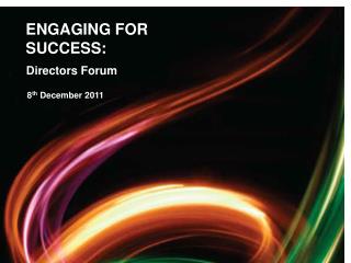 ENGAGING FOR SUCCESS: