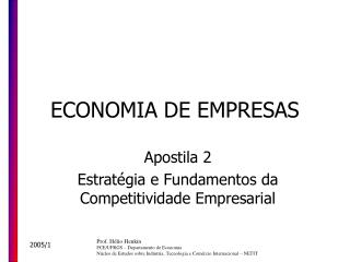 ECONOMIA DE EMPRESAS