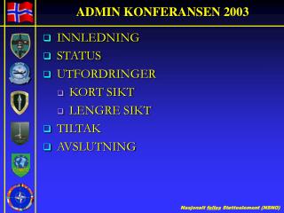 ADMIN KONFERANSEN 2003