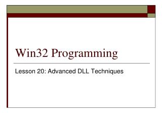 Win32 Programming