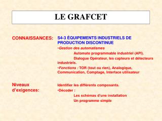 LE GRAFCET