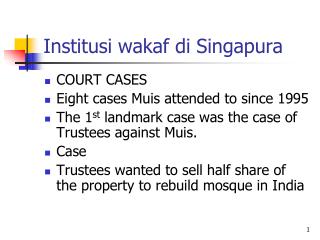 Institusi wakaf di Singapura