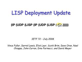 LISP Deployment Update