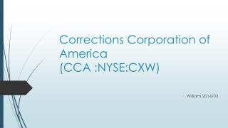Corrections Corporation of America ( CCA : NYSE:CXW)