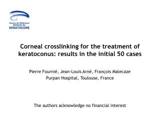 Corneal crosslinking for the treatment of keratoconus: results in the initial 50 cases