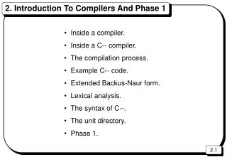 2. Introduction To Compilers And Phase 1