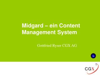 Midgard – ein Content Management System