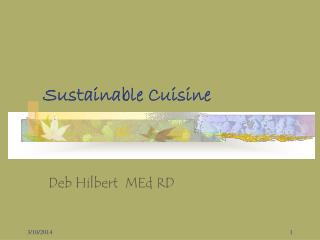 Sustainable Cuisine