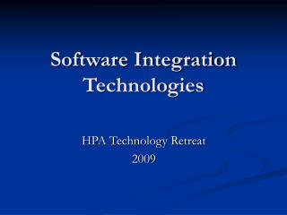 Software Integration Technologies