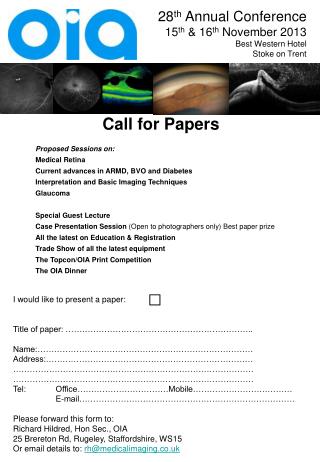 Call for Papers