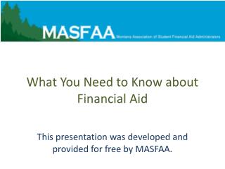 What You Need to Know about Financial Aid