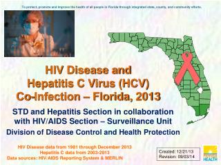 HIV Disease and Hepatitis C Virus (HCV) Co-Infection – Florida, 2013