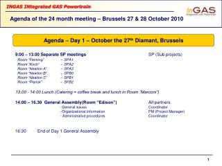 Agenda of the 24 month meeting – Brussels 27 &amp; 28 October 2010