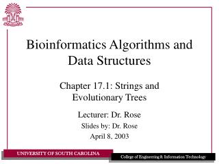 Bioinformatics Algorithms and Data Structures