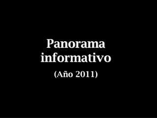 Panorama informativo (Año 2011)