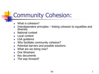 Community Cohesion: