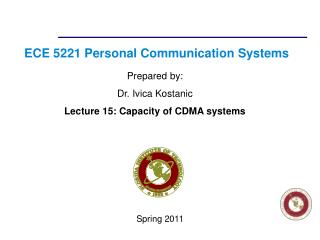 ECE 5221 Personal Communication Systems