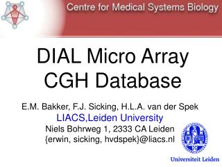 DIAL Micro Array CGH Database