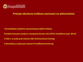 Pristupi obračuna troškova zasnovani na aktivnostima