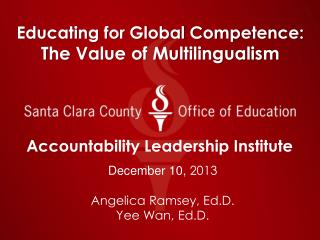 Educating for Global Competence: The Value of Multilingualism