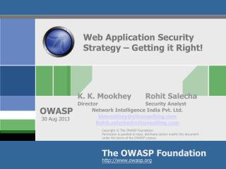 Web Application Security Strategy – Getting it Right!