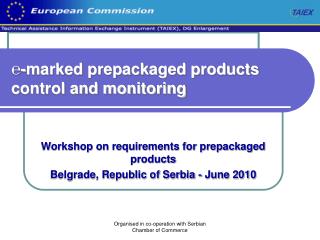℮-marked prepackaged products control and monitoring