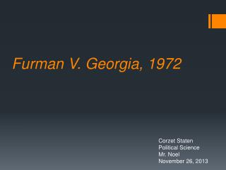 Furman V. Georgia, 1972