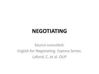 NEGOTIATING