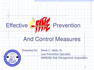 Effective 		 Prevention And Control Measures