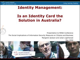 Identity Management: Is an Identity Card the Solution in Australia?