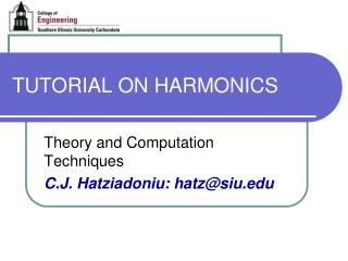 TUTORIAL ON HARMONICS