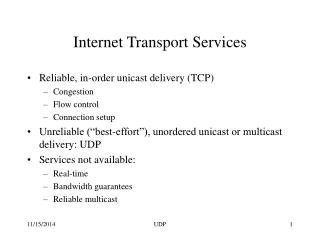 Internet Transport Services