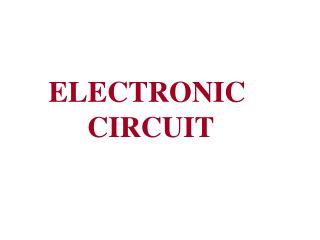 ELECTRONIC CIRCUIT