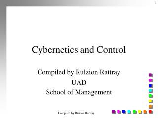 Cybernetics and Control