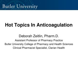 Hot Topics In Anticoagulation