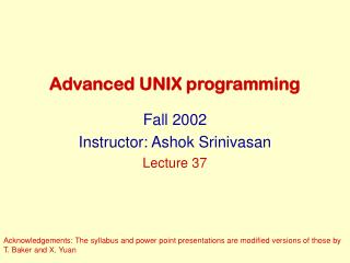 Advanced UNIX programming