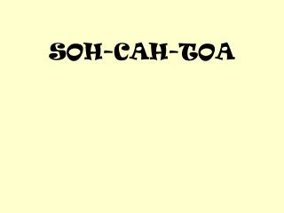 SOH-CAH-TOA